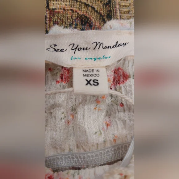 See You Monday Cream and Red Floral Maxi Dress - Picture 6 of 6